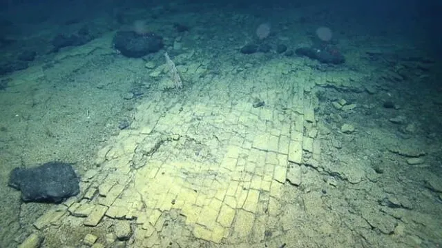 El equipo de Sicence Alert informó sobre el verdadero origen del misterioso camino de ladrillos. Foto: The Ocean Exploration Trust/E/V/Nautilus/Captura de YouTube