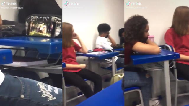Los estudiantes vieron la película muy concentrados. Foto: captura de @carlos_robertrgs36/TikTok