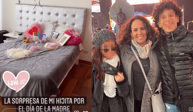 "La sorpresa de mi hijita por el Día de la Madre", escribió Érika Villalobos en su cuenta de Instagram. Foto: Érika Villalobos/Instagram