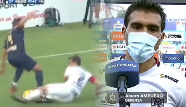 Álvaro Ampuero fue considerado como el mejor jugador del partido. Foto: captura Gol Perú
