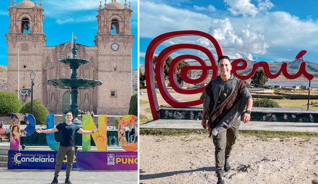 Ale Pinedo visitó varios recintos turísticos de Puno. Foto: Ale Pinedo TV/ Facebook