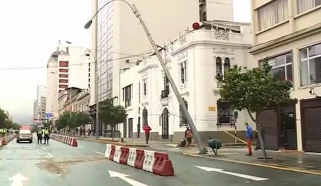 Avenida Tacna permanecerá cerrada hasta la llegada de la empresa Enel. Foto: captura de Canal N