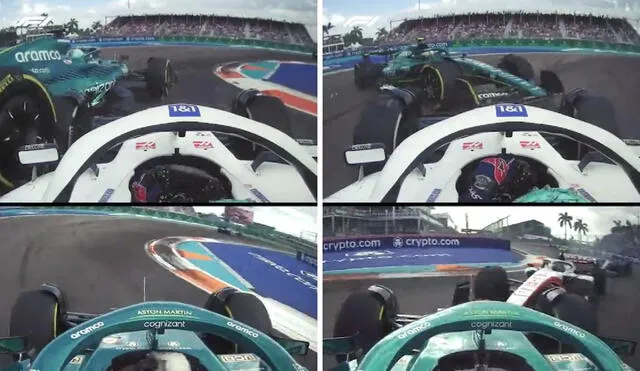 Así fue el choque entre Schumacher y Vettel en Miami. Foto: F1.