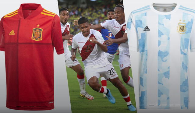 Perú es la cuarta selección sudamericana que vestirá indumentaria de Adidas. Foto: composición GLR/FPF