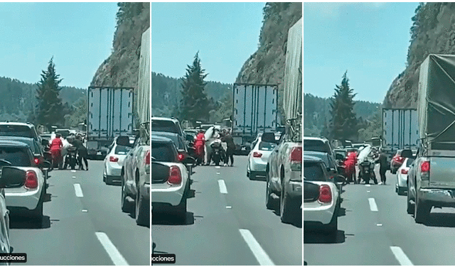 Los cibernautas aplaudieron el noble gesto del motociclista para trasladar a la novia hasta su destino. Foto: captura de Facebook