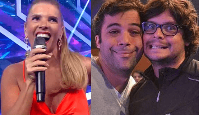 Johanna San Miguel le recuerda a Renzo Schuller la amistad con Gian Piero Díaz. Foto: Composición LR / América TV / ATV.