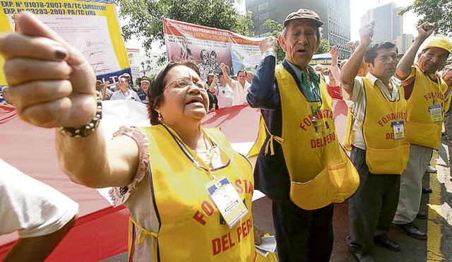 En pie de lucha. Son más de 2 millones de fonavistas que aguardan la devolución de aportes. Foto: difusión