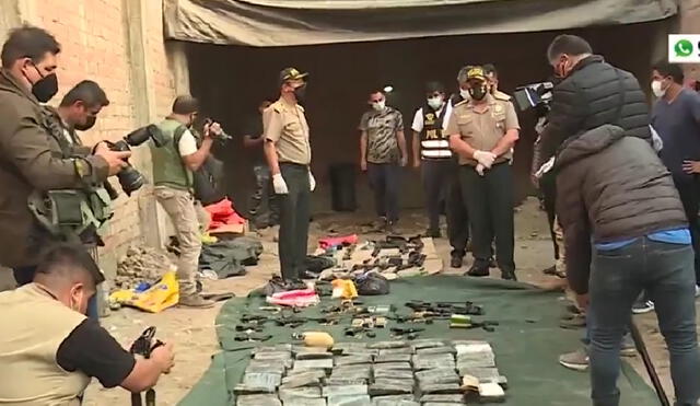 PNP incautó una gran cantidad de droga que iba a enviarse al extranjero. Foto: captura de América Televisión