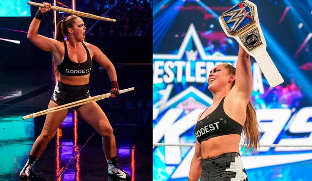 Ronda Rousey es la primera mujer ha sido campeona de RAW y de SmackDown. Foto: composición de WWE