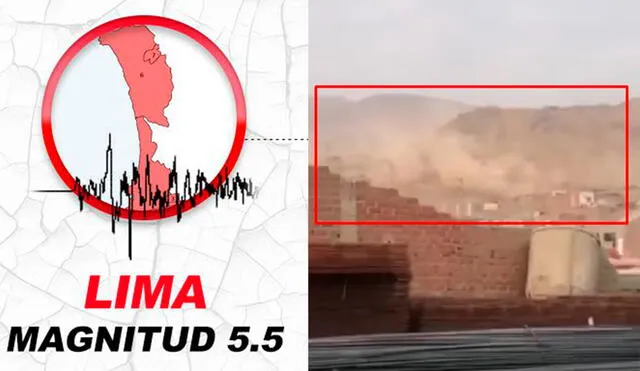 Un sismo de magnitud 5.5 que se registró este 12 de mayo en el distrito en Cañete, Lima. Foto: Composición LR.