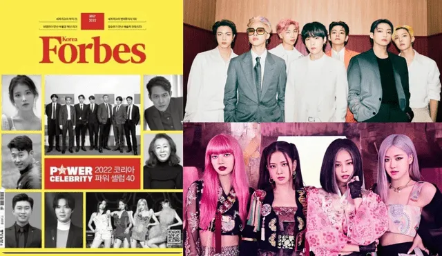 Las celebridades del k-pop siguen apareciendo en la lista de Forbes Korea, como BTS y BLACKPINK. Foto: composición BIGHIT Music/YG Entertaintment/Twitter