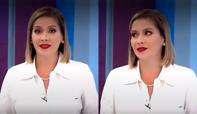 Tatiana Alemán mantuvo la calma durante el sismo mientras conducía programa en vivo. Foto: captura de Canal N