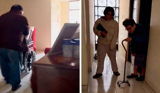 Pese a que trataron de mantener la calma, los familiares de la famosa abuelita salieron de su casa y no se percataron de un pequeño detalle. Foto: captura de Facebook