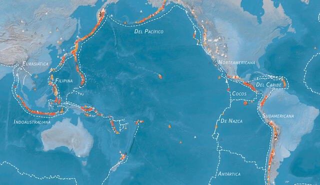 El Cinturón de Fuego del Pacífico concentra el 90% de la actividad sísmica mundial. Foto: AFP
