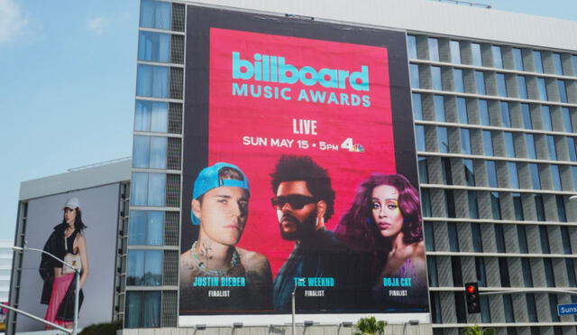 El anuncio de los Billboard Music Awards 2022 en las calles de Estados Unidos. Foto: Billboard Music Awards.