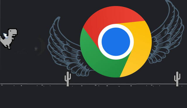 Dale alas al dinosaurio de brazos cortos de Google con este simple truco de Chrome. Foto: Captura/composición