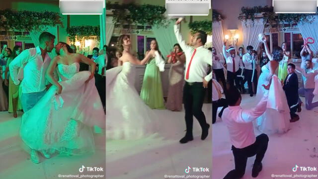 Los amigos de la novia sorprendieron a los invitados. Video: @renattoval_photographer/TikTok