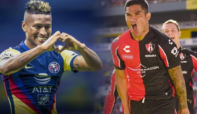 Pedro Aquino y Anderson Santamaría podrían enfrentarse en la final de la Liga MX. Foto: Club América/ Atlas FC