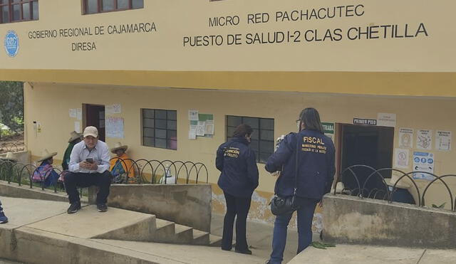 Los fiscales intervinieron en el centro de salud de Chetilla. Foto: Ministerio Público Cajamarca.