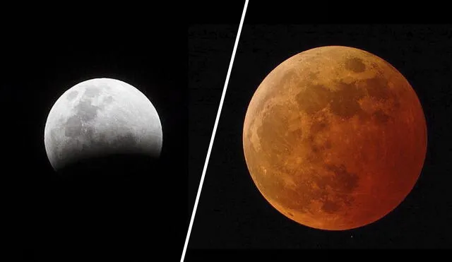 La luna de sangre es el resultado de dos eventos astronómicos. Foto: Juan Carlos Cisneros/ Diego Ramos Lupo-cortesía