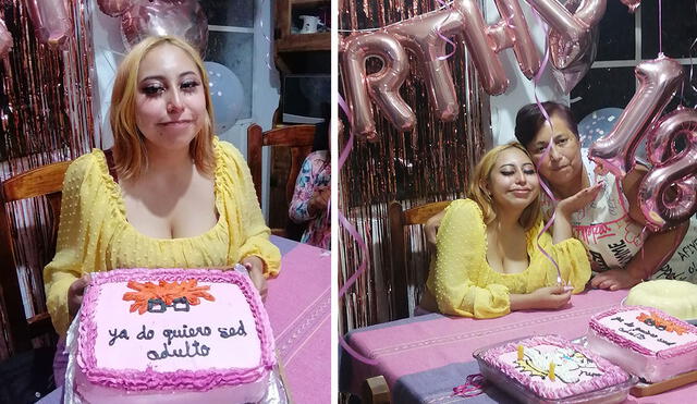 Una chica de cumpleaños por su 18 cumpleaños con globos