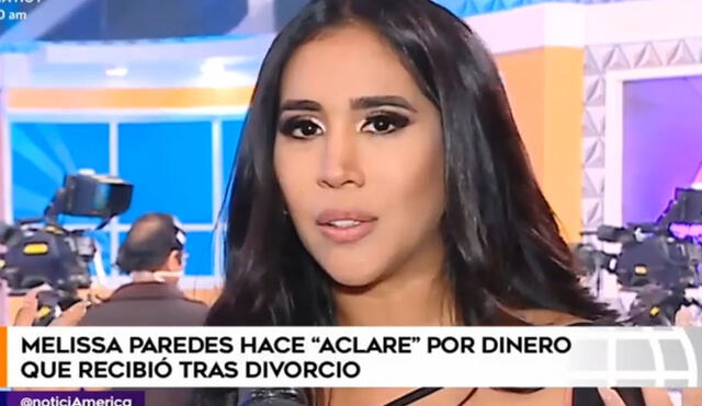 Melissa Paredes habló de su divorcio con Rodrigo Cuba. Foto: captura América TV