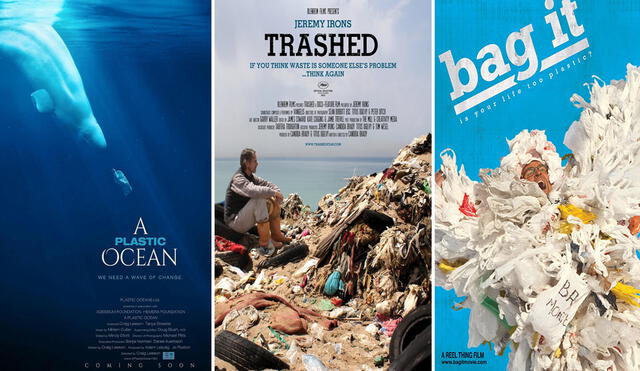 Grandes documentales como "A plastic ocean", "Trashed" y "Bag it" son considerados referentes para concientizar a las personas sobre el cuidado del medioambiente. Foto: composición La República