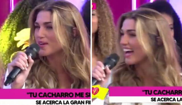 Alessia Rovegno quedó impactada al ver al 'doble' de Hugo García. Foto: captura Willax TV