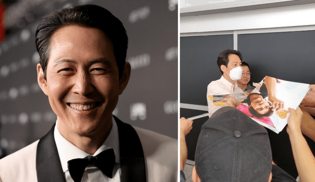 Lee Jung Jae arribó al Aeropuerto de Niza y saludó a sus fans previo a su debut como director en el Festival de Cine de Cannes. Foto: composición La República / AFP / OSEN