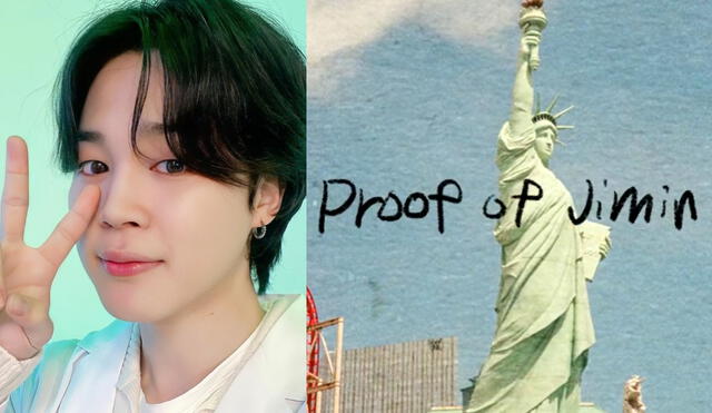 Taehyung y Jin fueron los primeros en protagonizar "Proof of inspiration" y ahora le toca el turno a Jimin. Foto: composición Hybe