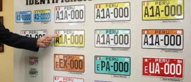 Conoce los colores de placa vehiculares que existen en Perú. Foto: AAP.