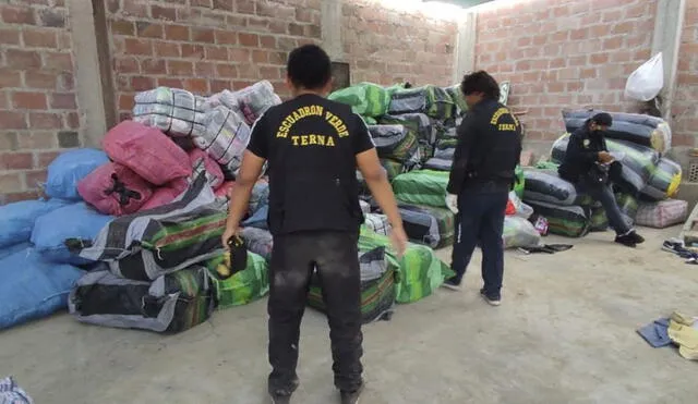 La mercadería se encontró en inmueble del distrito de Pocollay. Foto: Fiscalía Tacna