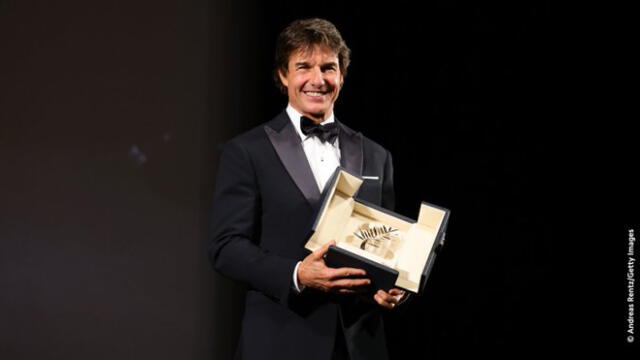 Tom Cruise recibe una Palma de Oro honorífica en el Festival de Cannes 2022. Foto: Twitter/ @Festival_Cannes