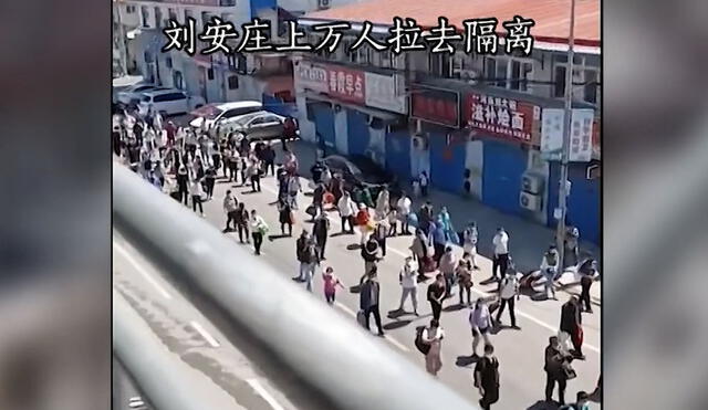 China: debido al incremento de casos de coronavirus, el pueblo de Liu'anzhuang fue llevado a centros de confinamiento. Foto: captura de CNN