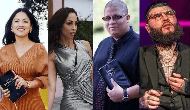 Katy Jara, Olinda Castañeda, Farruko son algunos personajes que cambiaron todo por seguir a Dios. Foto: Composición LR / Instagram / Youtube.