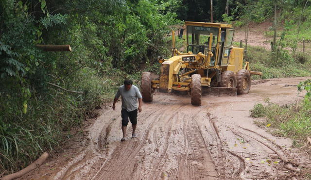 Las fuertes precipitaciones pluviales se presentaron en los distritos de Shamboyacu, Tingo de Ponasa, Tres Unidos y Pilluana. Foto: COER