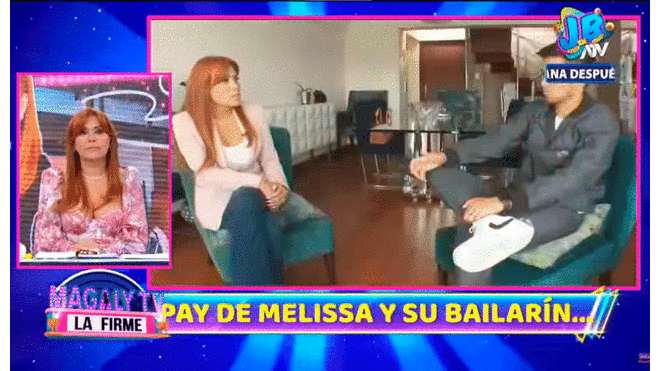 Rodrigo Cuba revela los detalles del ampay de Melissa. Foto: captura de Magaly ATV/ YouTube