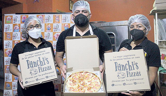 Emprender. En 20 meses, Luis Olaya y sus socias Naomi y María posicionaron su negocio de pizza en Ventanilla. Foto: difusión