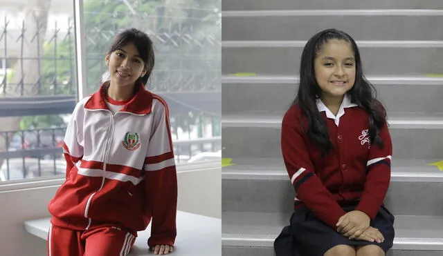 Seleccionadas. A la izquierda: Alessia destaca como mecánica en el colegio Ricardo Bentín del Rímac. A la derecha: Jimena es la menor del equipo. Foto: Gerardo Marin/LR.
