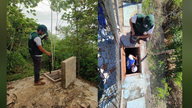 Equipo técnico de la DRVCS evalúa calidad de los servicios de agua en zona rural de San Martín. Foto: Goresam