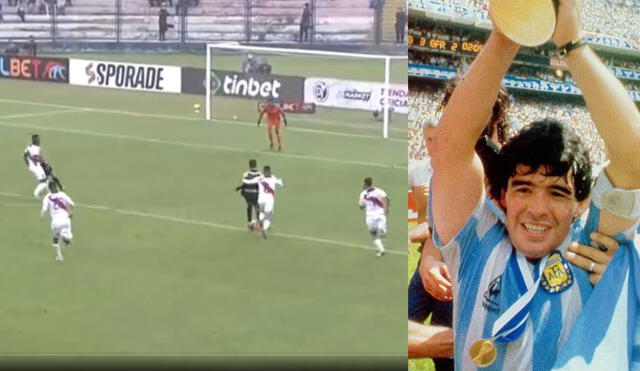 Cristian Benavente es comparado con Diego Armando Maradona por su golazo contra Municipal. Foto: composición GLR/Twitter