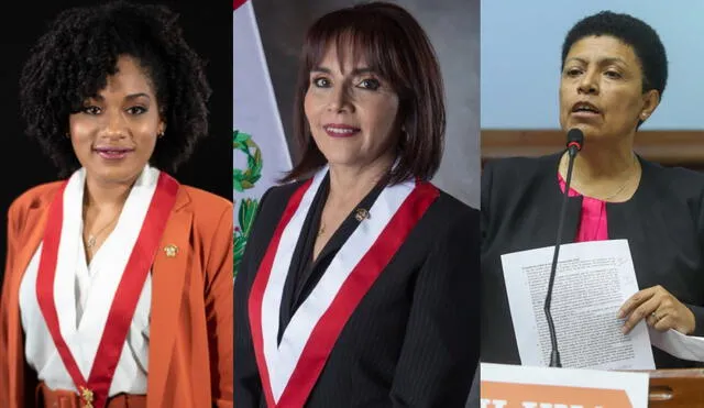 Rosangella Barbarán, Patricia Juárez y Martha Moyano visitaron por primera vez al expresidente este 2022. Foto: Composición AFP