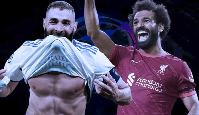 Karim Benzema y Mohamed Salah serían titulares en la final de Champions League. Foto: composición GLR