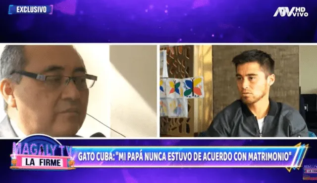 Rodrigo Cuba señala que su papá no apoyó su matrimonio con Melissa Paredes. Foto: captura de ATV