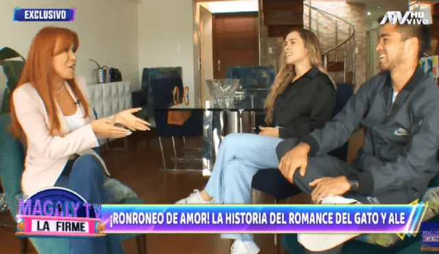 Magaly Medina le preguntó a Rodrigo Cuba y Ale Venturo si alguna vez dudaron por lo pronto que se dio su relación. Foto: captura de ATV