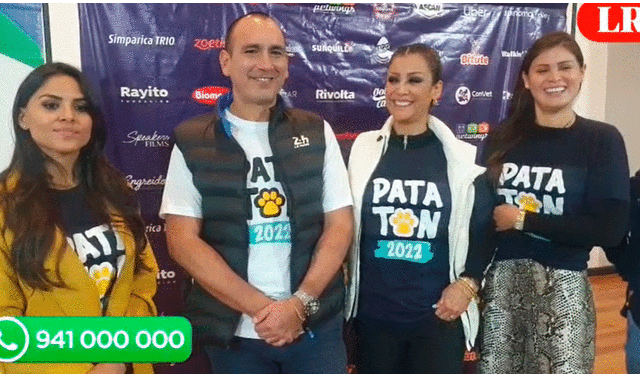Karla Tarazona, Rafael Fernández, Georgette Cárdenas y Claudia Chiroque en la Patatón 2022. Foto: Facebook/GLR