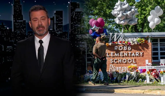 El monólogo de Jimmy Kimmel sobre el tiroteo a una escuela primaria de Texas se interrumpió en el canal afiliado de ABC de Dallas/Fort Worth. Foto: composición/captura de Instagram/AFP