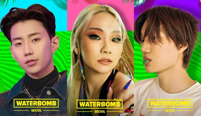 Waterbomb tendrá paradas en Seúl, Daegu, Incheon y Suwon en 2022. Conoce qué artistas han sido confirmados en el festival hasta el momento. Foto: composición @wb_league