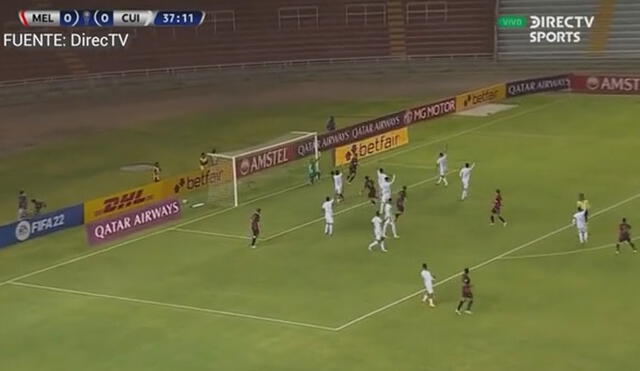 Mlegar vs. Cuiabá: Jean Pierre Archimbaud anotó al minuto 38 del primer tiempo. Foto: captura DirecTV Sports