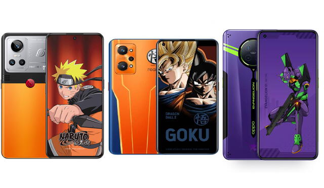 Conoce los mejores celulares de animes que hay en la actualidad. Foto: composición LR